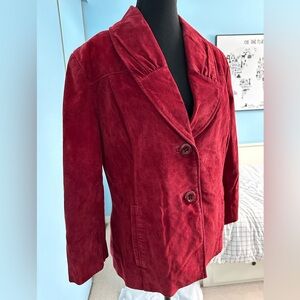 Guillaume burgundy suede jacket, medium
